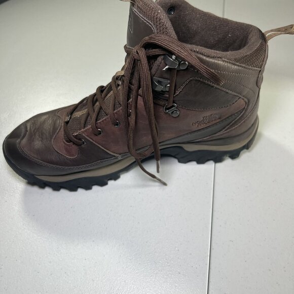 The North Face Mens Winter Mid Waterproof Brown Hiking Boots Heat Seeker Size 11